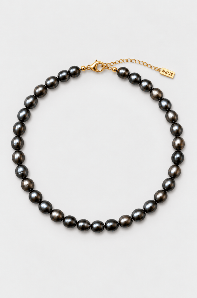 Collier Athéna Perles de Culture Noires - NEIJE