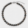 Collier Perles de Culture Noires et Argent 925 - NEIJE