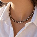 Parure Collier & Bracelet Perles de Culture Noires avec Diamants - Madame Bovary - NEIJE