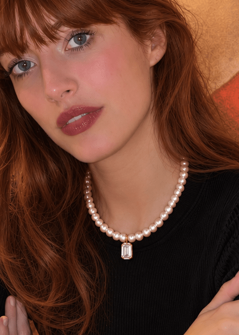 Collier Les Liaisons Dangereuses Perles de Culture et Cristal Swarovski - NEIJE