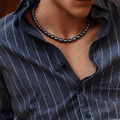 Collier Monte - Cristo Perles d'eau douce Noires - NEIJE