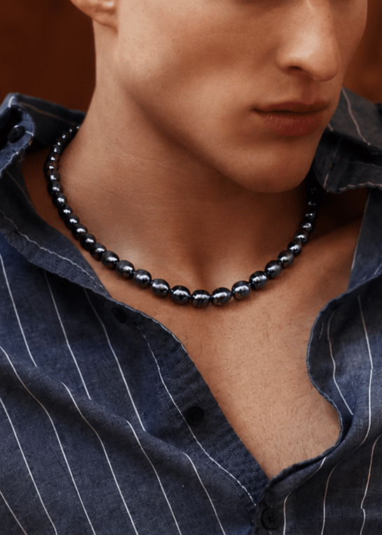 Collier Perles d'eau douce Noires - NEIJE
