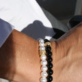 Duo Bracelets Homme Onyx et Perles d'eau douce