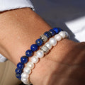 Duo Bracelets Lapis Lazuli et Perles d'eau douce