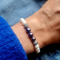 Bracelet Eclipse Perles d'eau douce et Or Blanc - NEIJE