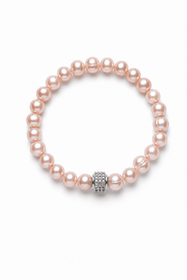 Parure Collier + Bracelet Perles d'eau douce Roses - NEIJE