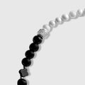 Perles d'onyx en forme de trèfle, perles de culture et plaqué or blanc