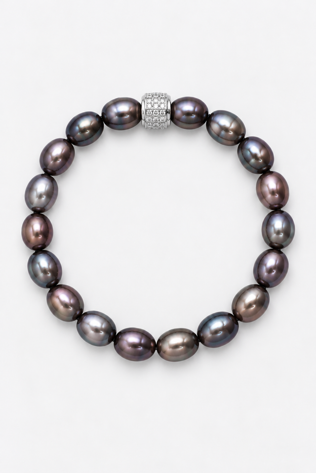 Bracelet Perles d'eau douce Noires - NEIJE