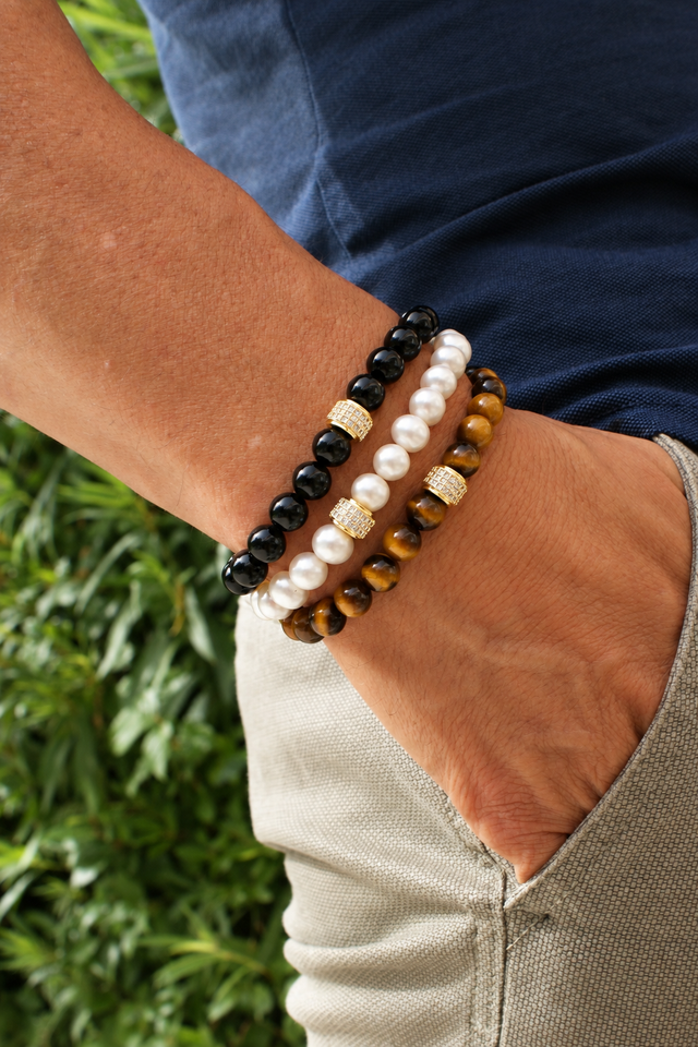 Trio de Bracelets en Perles pour Homme - NEIJE