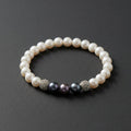 Bracelet Eclipse Perles d'eau douce et Or Blanc - NEIJE