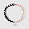 Bracelet en perles de culture noires et roses NEIJE