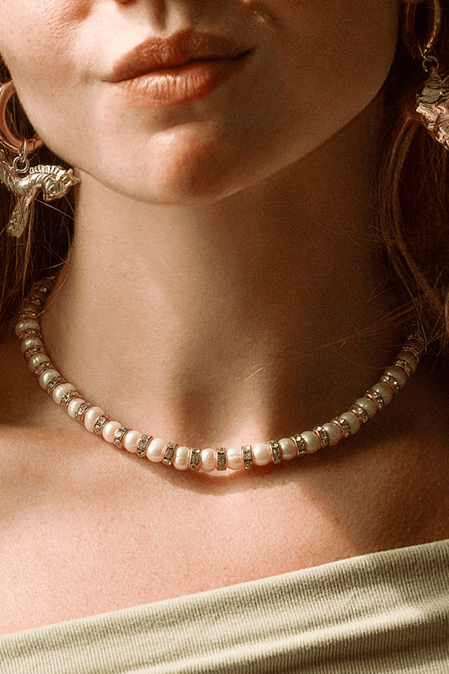 Collier Madame Bovary (Perles Blanches) - NEIJE