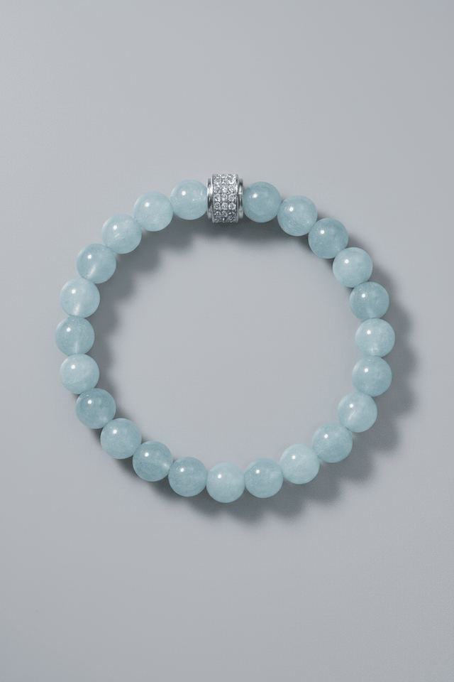 Bracelet Candy Aigue Marine Or Blanc - NEIJE