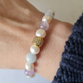 Bracelet Candy Perles d'eau douce Aigue Marine et Kunzite - NEIJE