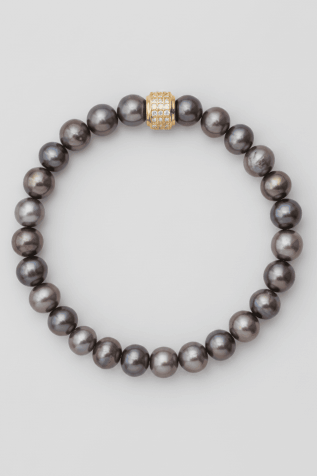 Bracelet Swann Perles d'eau douce Noires - NEIJE