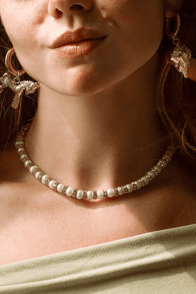 Collier Madame Bovary (Perles Blanches) - NEIJE