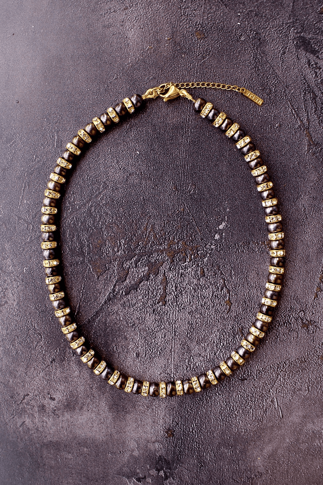 Collier Madame Bovary (Perles Noires) - NEIJE