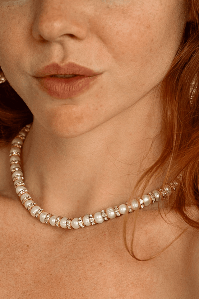 Collier Madame Bovary (Perles Blanches) - NEIJE
