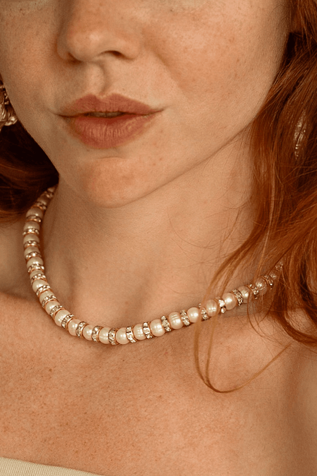 Collier Madame Bovary (Perles Blanches) - NEIJE