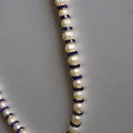 Collier Madame Bovary Perles de Culture et Strass Bleu - NEIJE