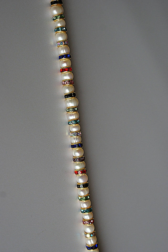 Collier Madame Bovary Perles de Culture et Strass Multicolore - NEIJE