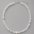 Collier Homme Perle Aigue Marine Argent - NEIJE