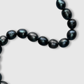 Collier Monte - Cristo Perles d'eau douce Noires et Argent 925 - NEIJE