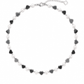 Collier Sacré - Coeur Perles d'eau douce et Hématite - NEIJE