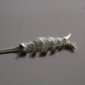 poisson articulé argent